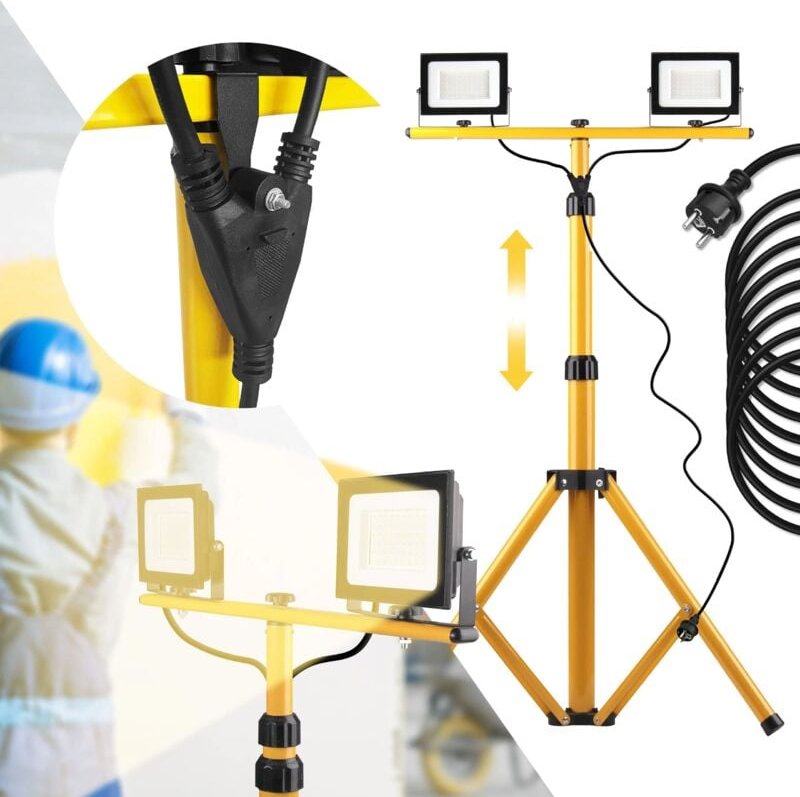 REA - halogen-led auf stativ tutumi RSL001-20N yellow 2X20W