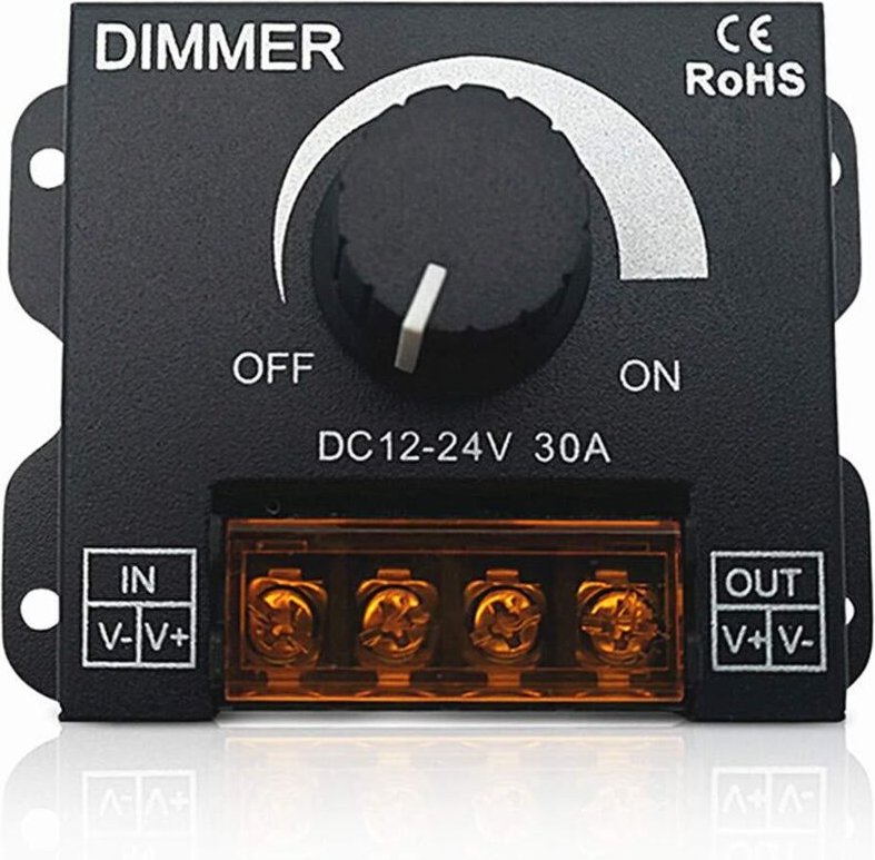 Tumalagia - gabrielle Dimmerschalter Dimmer EIN/AUS-Schalter 12V-24V 30A für LED-Streifen Lampenhelligkeitssteuerung