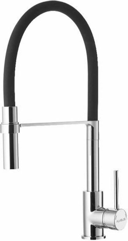 Alveus - Armaturen - Spültischarmatur mit flexiblem Arm, verchromt/schwarz 1129024