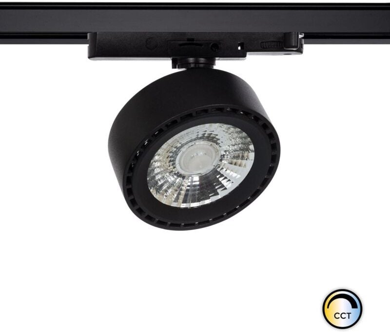 Efectoled - 3-Phasenstromschiene LED-Strahler 30W Onuba cct Schwarz Wählbar (Warm-Neutral)