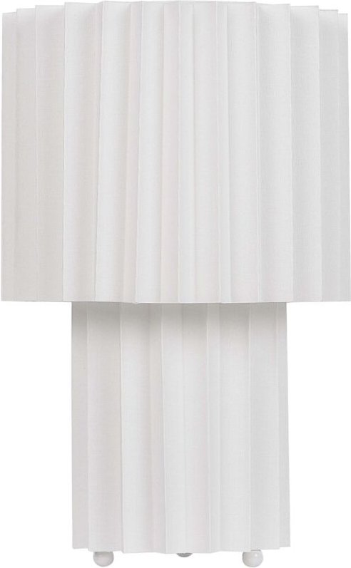 Tischlampe ALFEIOS Leinen Weiß