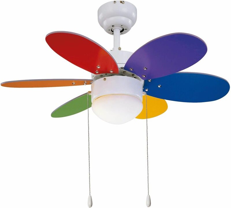Deckenventilator Rainbow Color 76 cm mit Licht