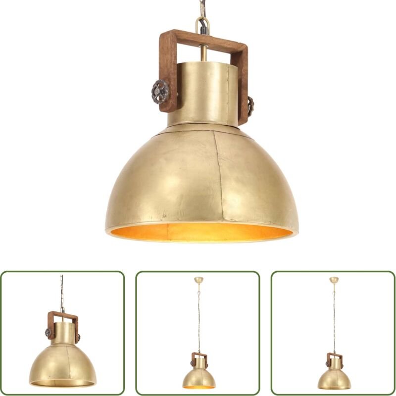 vidaXL Eisen Lampe - Hängelampe Industriestil 25 W Messing Rund 40 cm E27
