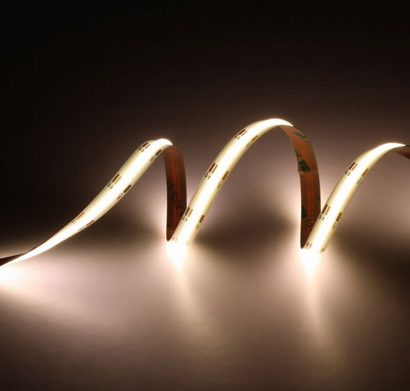 Led Streifen cob cct 24V dc 560 LED/m 5m IP20 CRI90 Breite 10mm Schnitt 2,5cm (2700K - 4000K - 6000K) cct