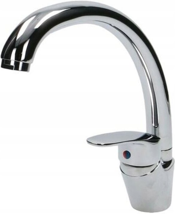 Freistehender Chrom-Küchenhahn mit beweglichem Auslauf, Typ F Daisy