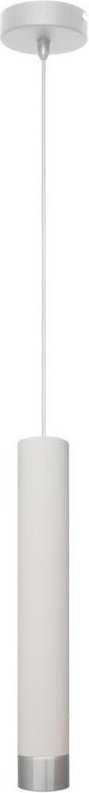 Tuba Schlanke Pendel-Deckenleuchte Weiß, Chrom 10cm - Helam