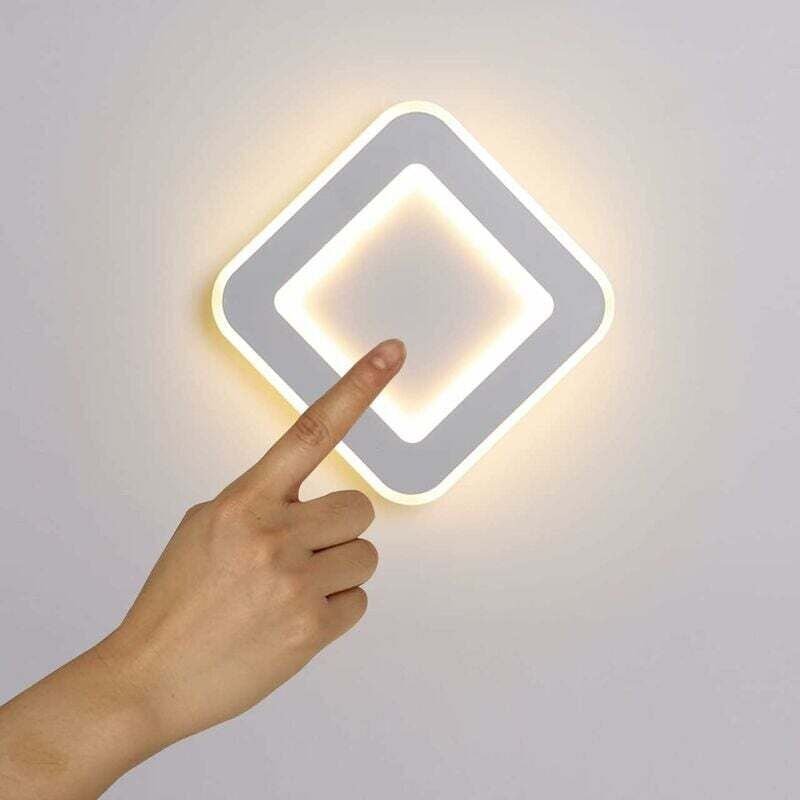LED-Wandleuchte für den Innenbereich mit Touch-Schalter, 19 W, moderne Wandlampe, 3000 K/4000 K/6000 K, Schlafzimmer-Les...