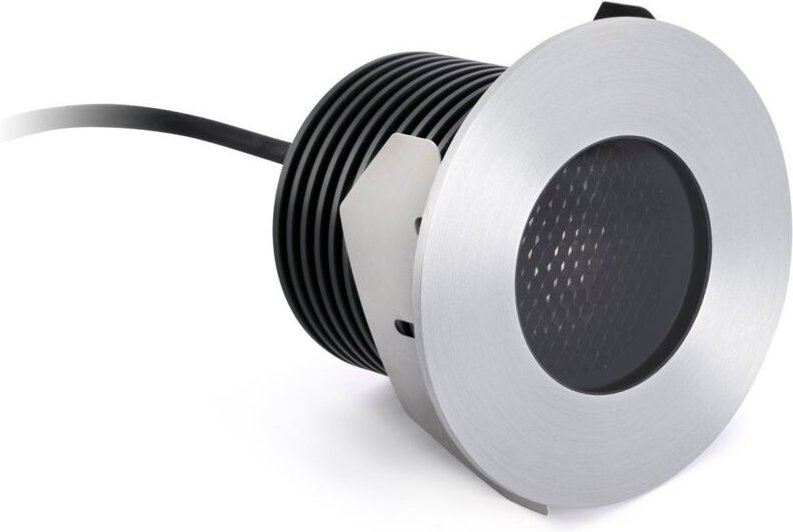 Faro Barcelona - grund Bodeneinbauleuchte satinierter Edelstahl und schwarz matt von faro 70729