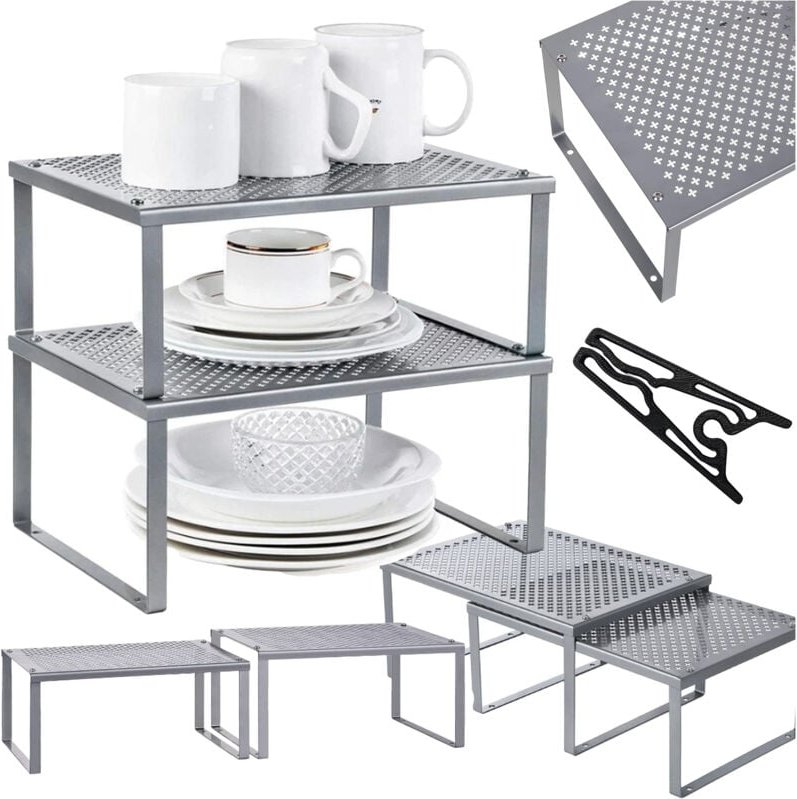 Regal für Teller, Arbeitsplattenregal, Küchenregal, Gewürze SET