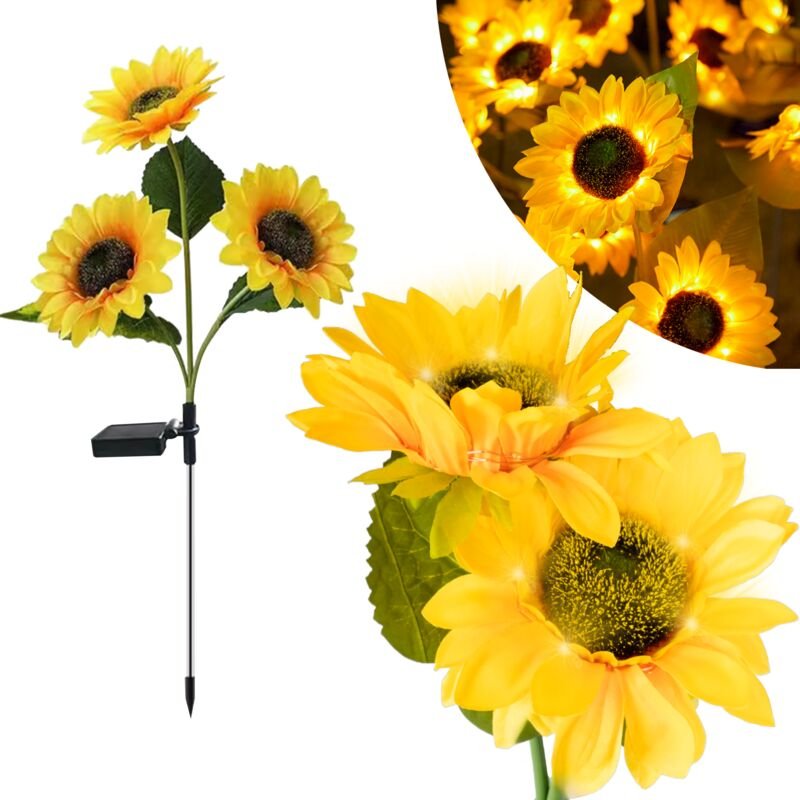 Dekorative Solar-Gartenleuchten von Rebel – Sonnenblume