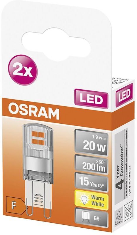 LED Stift 1,9W G9 200lm 2.700K klar