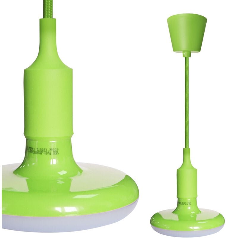 Ufo-Birne 15w Led Grün + Geflochtenes Kabel