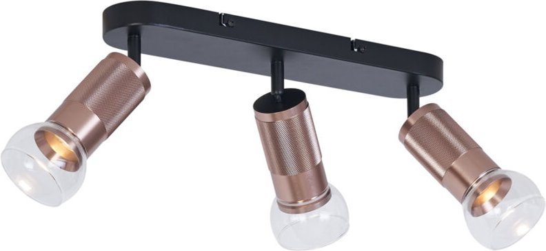 Abgerundeter Deckenstrahler Dunkelbronze 3-flammig Verstellbar - Veerle