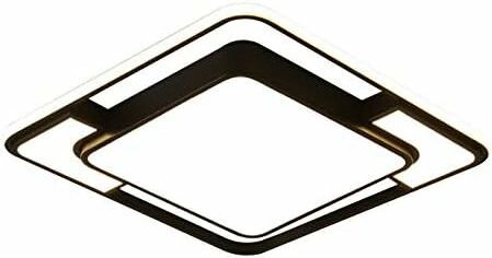LED-Deckenleuchte, Durchmesser 52 cm, moderne quadratische LED-Deckenleuchte, 48 W, stufenlos dimmbare Deckenleuchte mit...