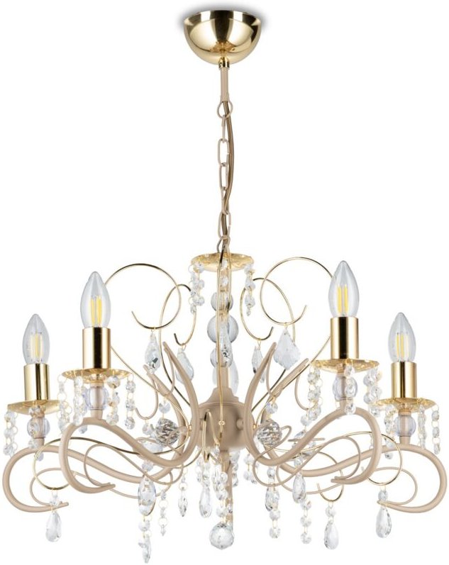 Kayen Beige Kronleuchter 5xE14 57 cm