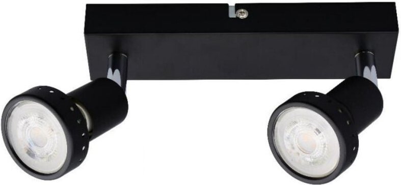 Primaster Deckenstrahle 2er LED Spot Chicago GU10 20 x 8 cm schwarz Deckenlampen & Kronleuchter
