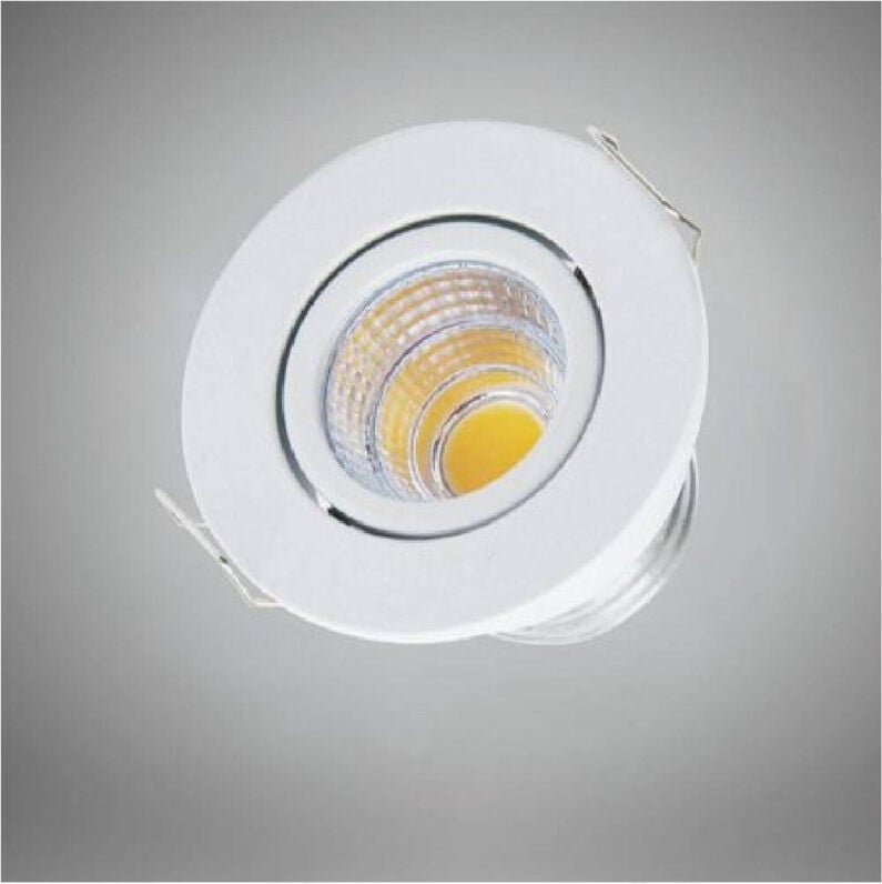 Trade Shop Traesio - Trade Shop - 1 led cob Einbaustrahler 3 Watt 270lm einstellbar warm kalt natürliches Licht - Weiß