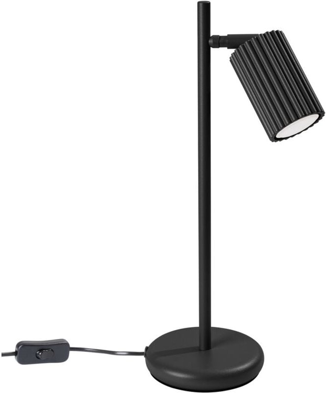 Thumbnail - Licht-erlebnisse - Schreibtischlampe Aluminium GU10 verstellbar 43 cm Schwarz Modern Tischleuchte