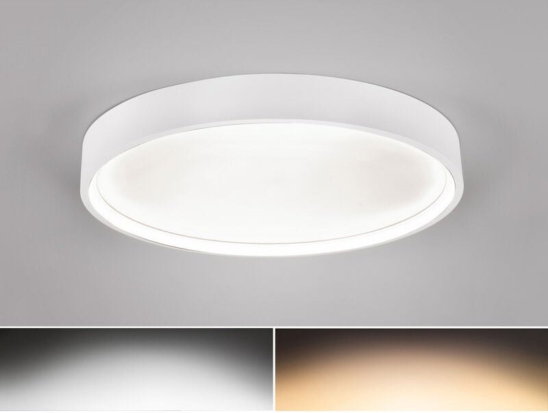 Flache led Deckenleuchte doha Weiß matt, ø 45cm