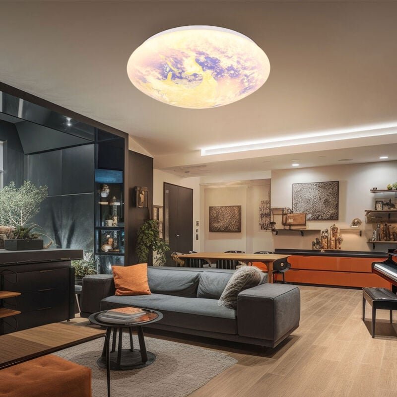 Globo - Deckenleuchte Schlafzimmerlampe led Deckenlampe Wolkenmotiv Wohnzimmerlampe 35cm