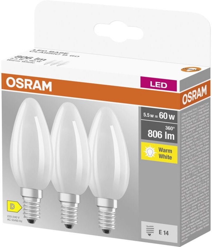 Osram - homelighting 4058075592551 led eek d (a - g) E14 Kerzenform 5.5 w = 60 w Warmweiß (ø x l) 35 m