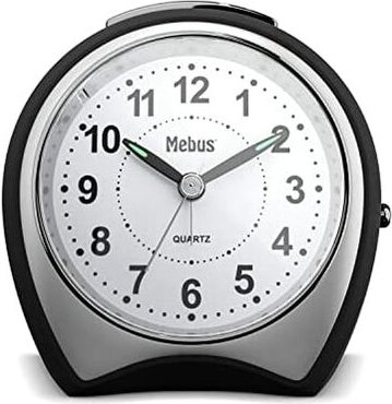 Thumbnail - Unbekannt - mebus lautloser, extragroßer Quarz-Wecker ohne Ticken, mit Beleuchtung, gut lesbarem Zifferblatt, großem Sch...