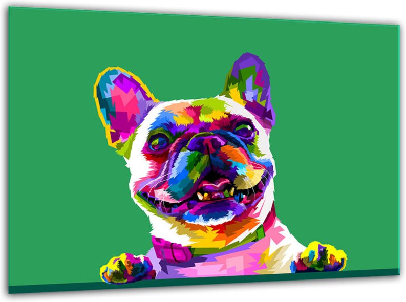 Glashackbrett MIT 30 x 22 Hund Temperet