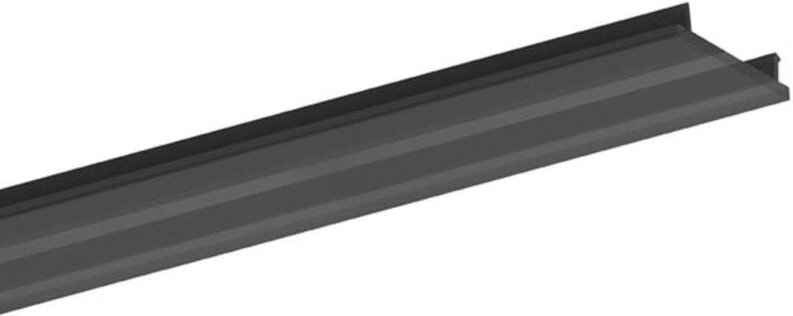 Pmma-diffusor für led-profile der serie 'alu-epoxy' - 2 m - schwarz matt