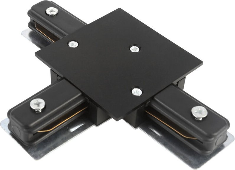 Ledkia - Verbindungsstück Typ t für 1-Phasige Einbauschiene aus Aluminuim Schwarz