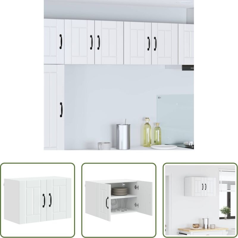 Küchenwandschrank Weiß - Küchenwandschrank mit Tür Weiß 60 x 31 x 40 cm Holzwerkstoff