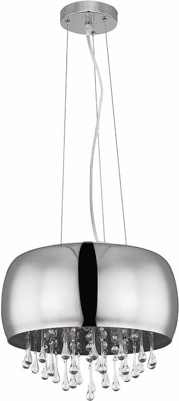 Thumbnail - Pendellampe Hängeleuchte Wohnzimmerlampe Deckenlampe Esszimmerlampe, Metall Chrom Glas rauchfarben Kristalle, 5 Flammig ...