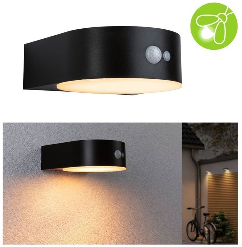 Paulmann Solar LED Außen-Wandleuchte Eileen mit Bewegungsmelder Wandleuchte