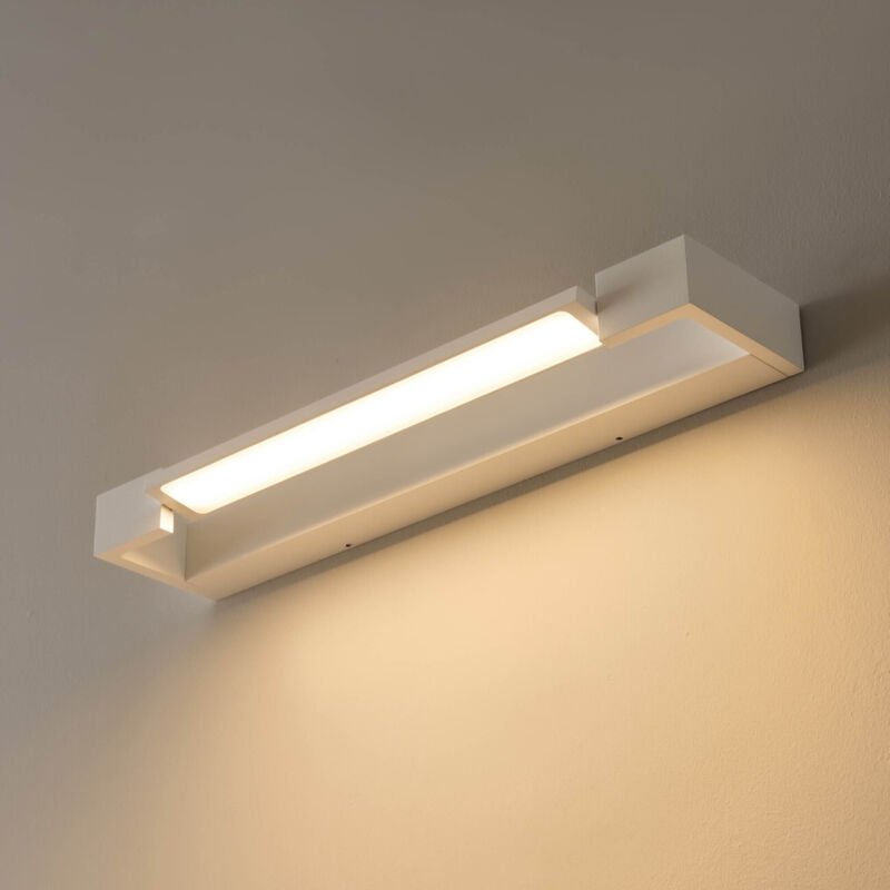 Lange weiße LED-Wandleuchte mit 350° schwenkbarer Stange - Orlène