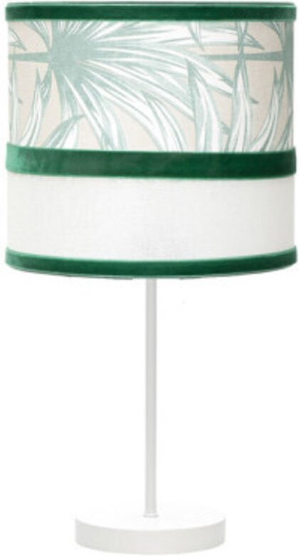Kleine Tischleuchte Caledonia 1xe14 weiß/grün 43x17x17cm