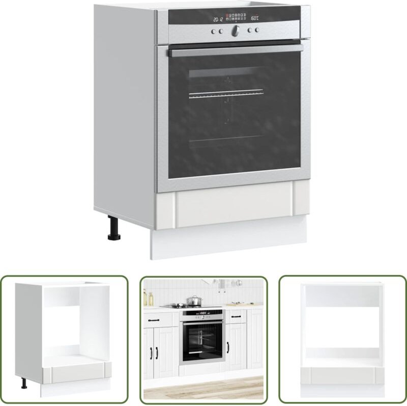 The Living Store - vidaXL Herdumbauschrank Lucca Weiß Holzwerkstoff