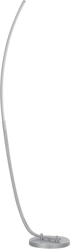 LED‑Stehlampe Silber – dimmbar mit Fußschalter, verstellbare Helligkeit, ideal für Wohnzimmer & Schlafzimmer