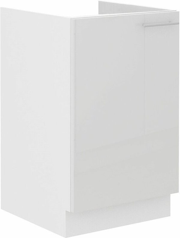 Küchen Preisbombe - Spülenschrank 50 Lara Weiß Hochglanz + Weiß matt Küchenzeile Küchenblock Küche