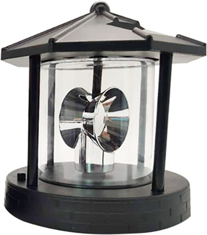 Led rotierende Leuchtturm -Leuchtfeuerlampe Dekorative Energie sparen Solarlandschaftslicht - Eosnow