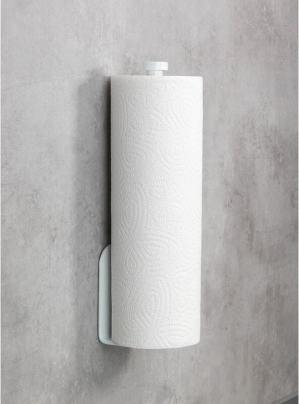 Küchenrollenhalter Nio Weiß, Selbstklebend, Befestigen ohne Bohren, Weiß, Aluminium weiß - weiß - Wenko