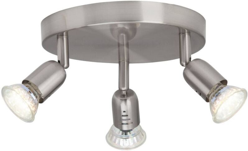 3er Spot Rondell Loona eisen ø 18 cm GU10, eisen, warmweiß Deckenstrahler - Brilliant