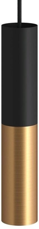 Pendelleuchte Creative-Cables Modell PSMV Double Tub-E14 Schwarz