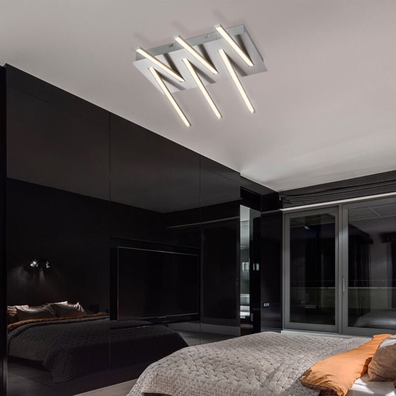 Globo Lighting - Wohnzimmerlampe Deckenleuchte Deckenlampe Esszimmerleuchte, K5 Kristalle klar Nickel matt, led 30W 1800...