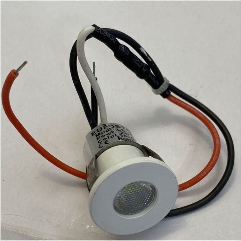 Trade Shop Traesio - Trade Shop - mini faretto led 2 watt incasso 3V-5V luce calda 3000K punto luce diametro 20 mm -