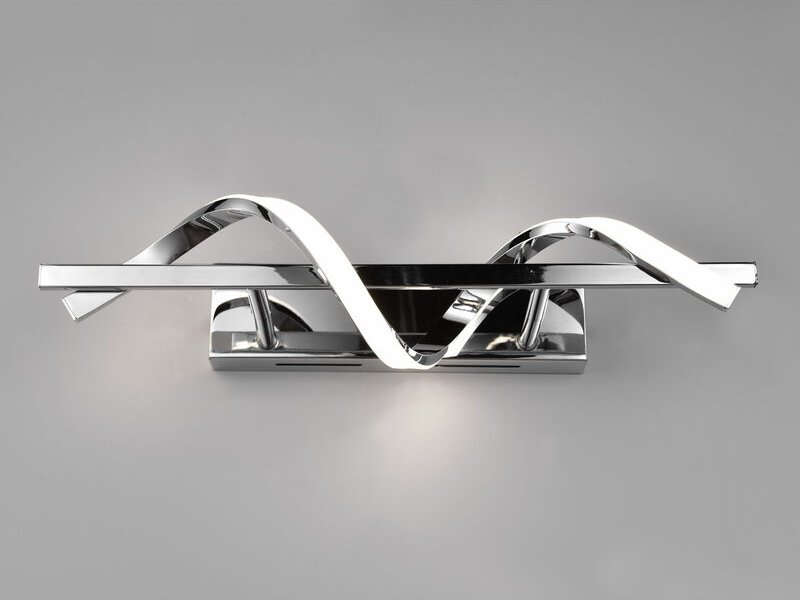 Reality Leuchten - led Wandleuchte isabel Spirale Chrom 3 Stufen Dimmer, Breite 46cm