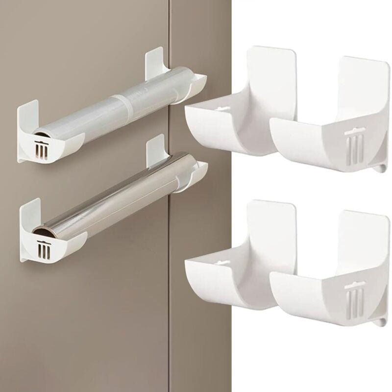 CCYKXA 4er-Pack nicht perforierter Küchen-Organizer, Wandmontage, Müllbeutelspender, Aufbewahrung und Organisation von K...