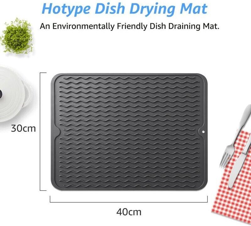 Silikon-Abtropfmatte, Spülbecken-Organizer, Küchenspülenhalter, hitzebeständig und rutschfest, Silikon-Abtropfmatte, Sch...