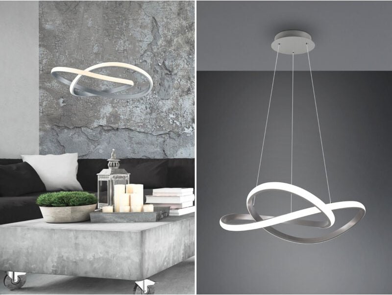 Reality Leuchten - led Pendelleuchte Course nickel matt Pendelleuchte