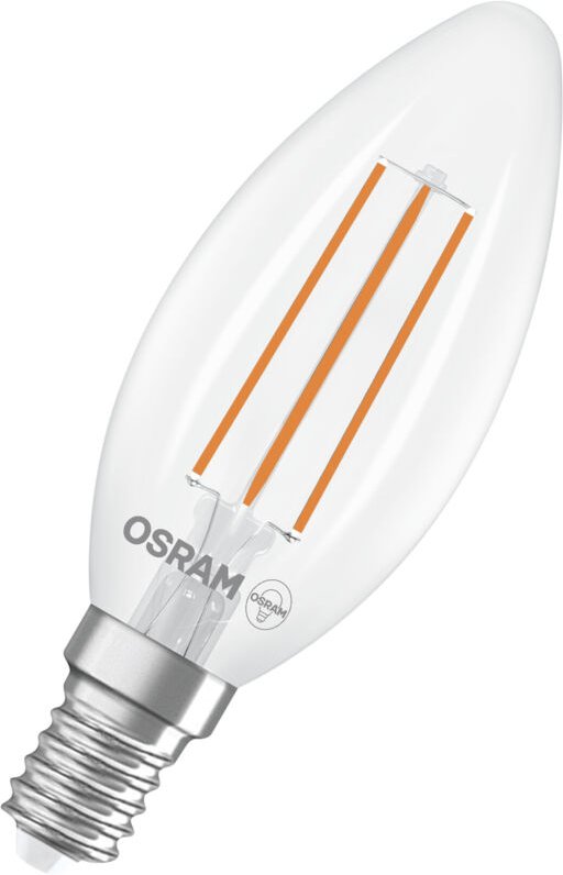 OSRAM Energy Class LED-Lampe in klassischer Minikerzenform, 2.2 W / 470 lm, EEK A, kaltweißes Licht (4000 K), CRI 80, au...