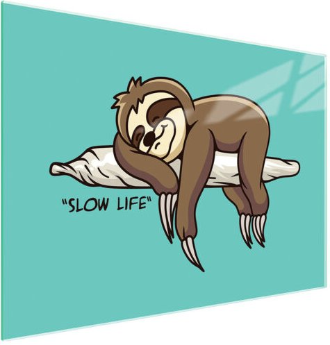 Glasschneidebrett 40x30 Faultier