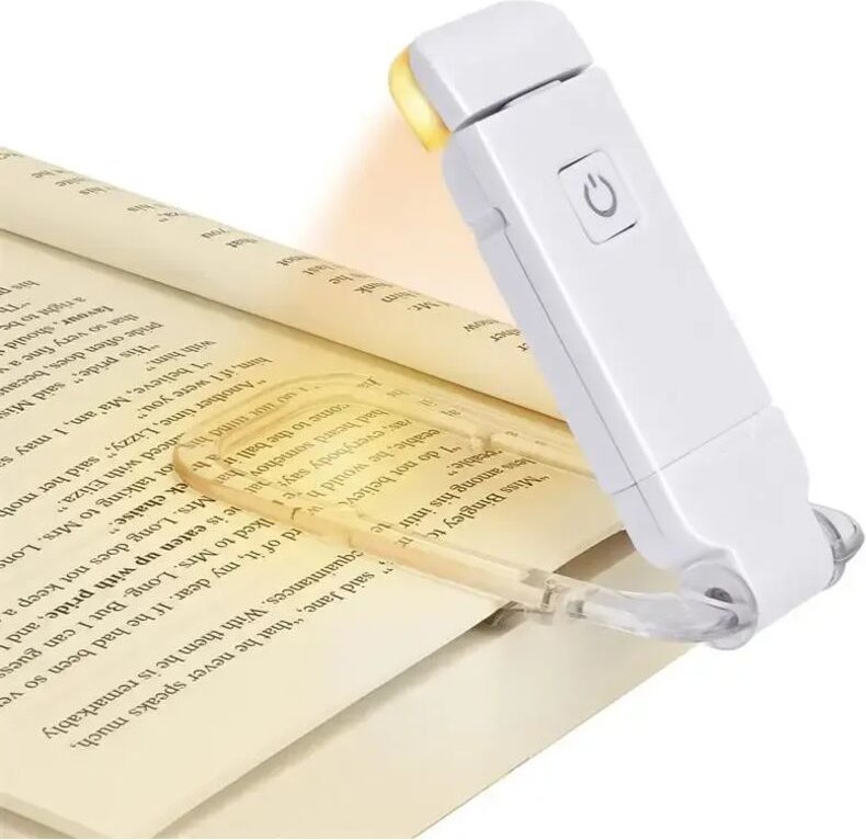 LED USB-wiederaufladbare Leselampe mit einstellbarer Helligkeit, Augenschutz, Clip-Leselampe, tragbare Lesezeichenlampe,...